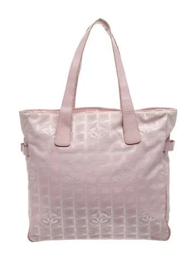 Pre-owned Chanel Travel Ligne Tote In Pink