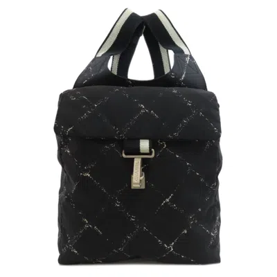 Pre-owned Chanel Travel Line Black Nylon Backpack ()