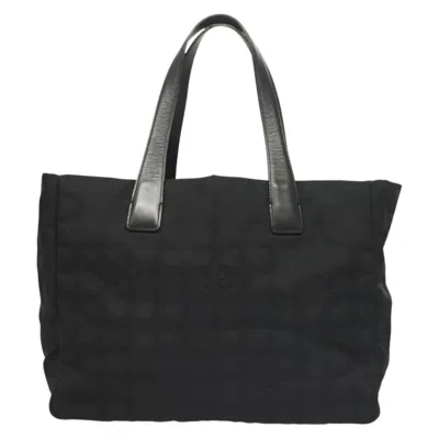 Pre-owned Chanel Travel Line Black Nylon Tote Bag ()