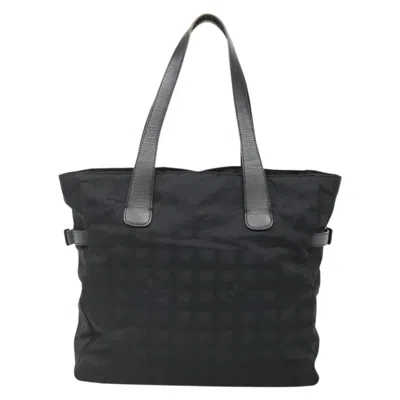 Pre-owned Chanel Travel Line Black Nylon Tote Bag ()