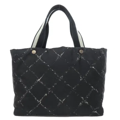 Pre-owned Chanel Travel Line Black Nylon Tote Bag ()