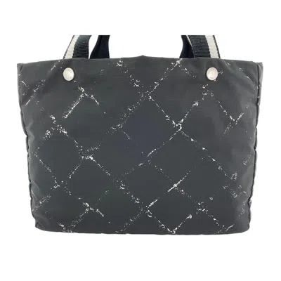 Pre-owned Chanel Travel Line Black Nylon Tote Bag ()