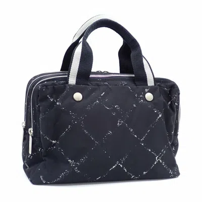Pre-owned Chanel Travel Line Nylon Handbag () In Black