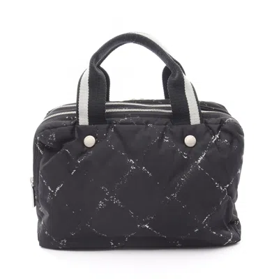 Pre-owned Chanel Travel Line Nylon Handbag () In Black