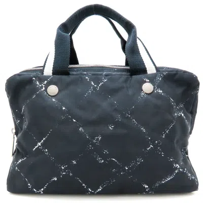 Pre-owned Chanel Travel Line Nylon Handbag () In Black