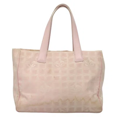 Pre-owned Chanel Travel Line Nylon Tote Bag () In Pink