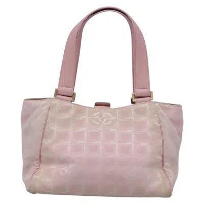 Pre-owned Chanel Travel Line Nylon Tote Bag () In Pink