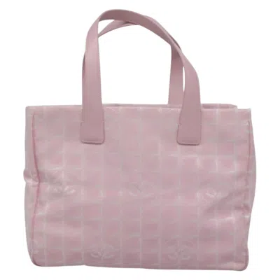 Pre-owned Chanel Travel Line Pink Nylon Tote Bag ()
