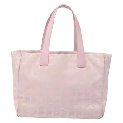 Pre-owned Chanel Travel Line Pink Nylon Tote Bag ()