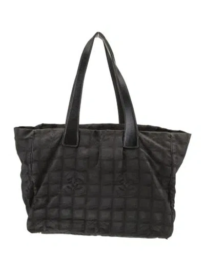 Pre-owned Chanel Travel Line Tote In Black