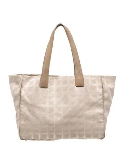 Pre-owned Chanel Travel Line Tote In Neutral