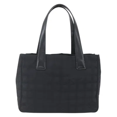 Pre-owned Chanel Travel Line Tote Nylon Black Nylon Tote Bag Bag ()