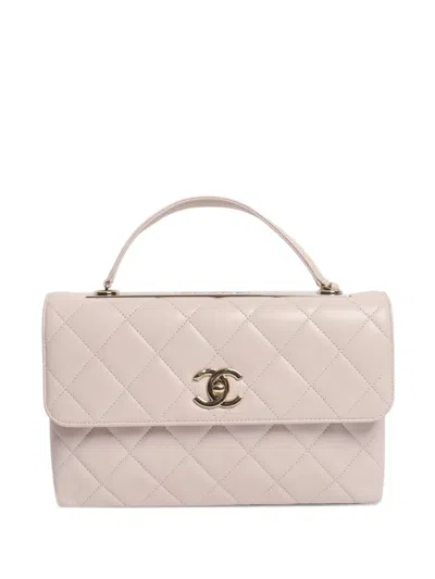 Pre-owned Chanel Trendy Cc Flap Quilted Tote Bag In Pink