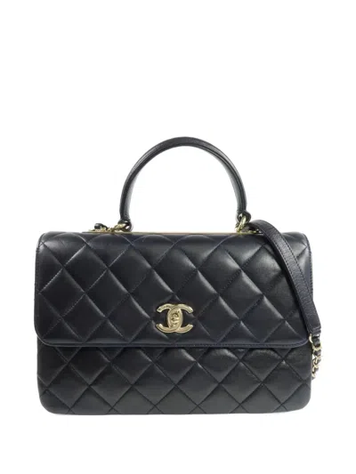 Pre-owned Chanel Trendy Cc Quilted Tote Bag In Blue