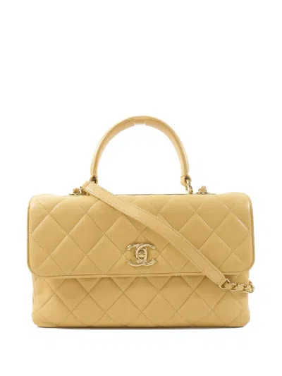 Pre-owned Chanel Trendy Cc Shoulder Bag In Neutral
