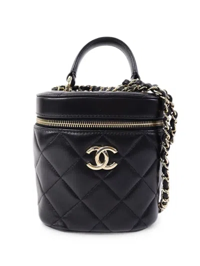 Pre-owned Chanel Trendy Cc Vanity Case Shoulder Bag In Black