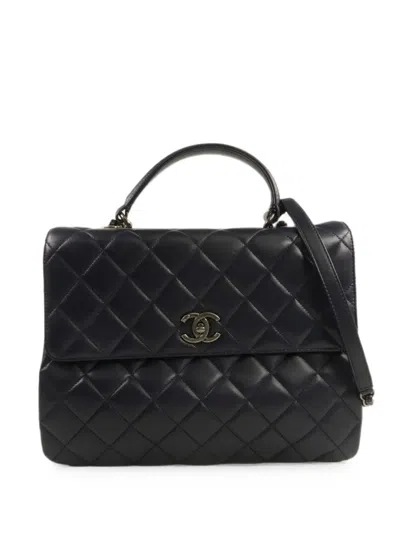 Pre-owned Chanel Trendy Quilted Shoulder Bag In Blue