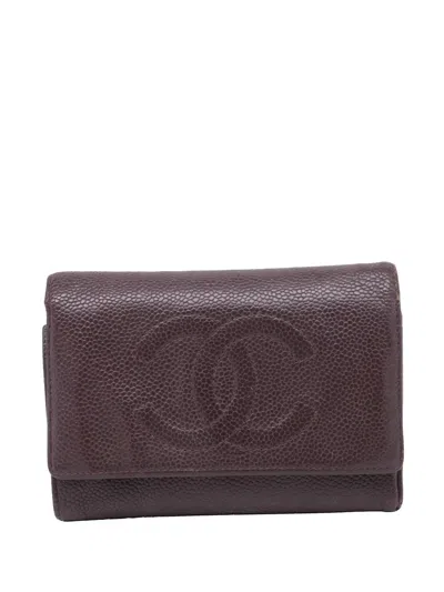 Pre-owned Chanel Tri-fold Wallet In Red