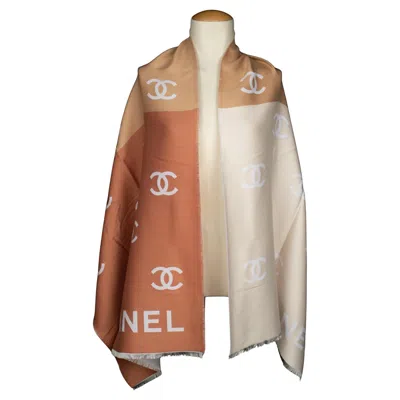 Pre-owned Chanel Tricolor Scarf In Brown