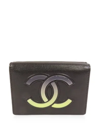 Pre-owned Chanel Tri-fold Wallet In Black