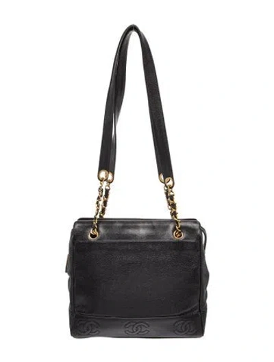 Pre-owned Chanel Triple Cc Tote In Black