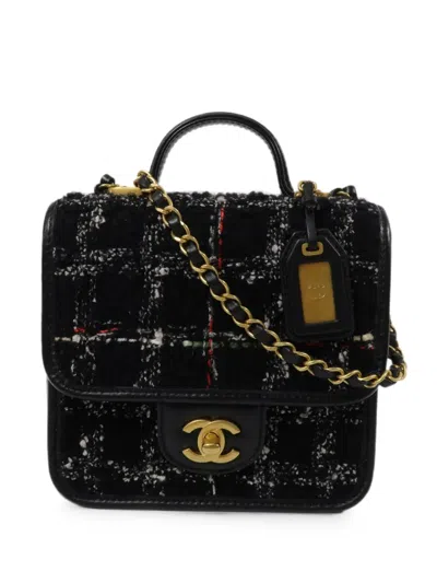 Pre-owned Chanel Turn-lock Tote Bag In Black