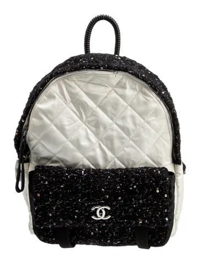 Pre-owned Chanel Tweed Backpack In Multi