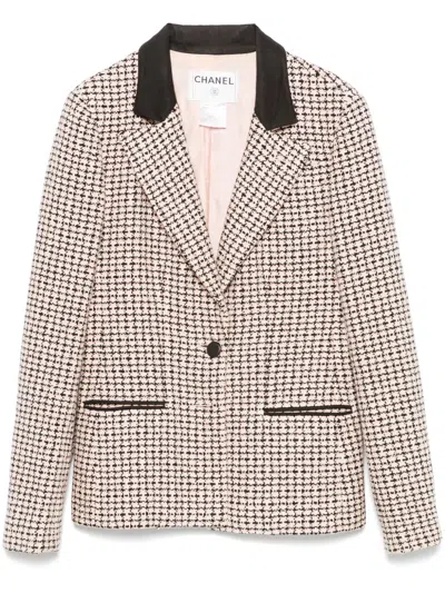Pre-owned Chanel Tweed Blazer In Pink