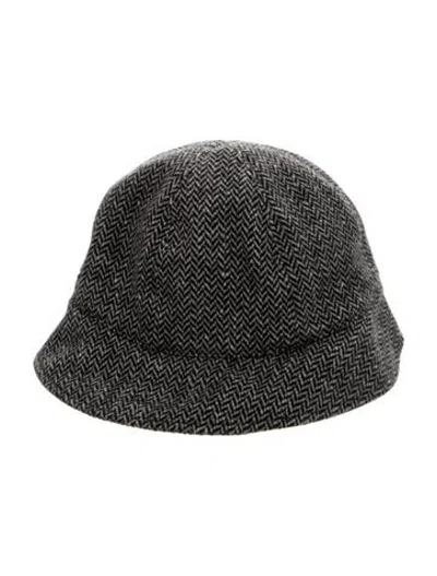 Pre-owned Chanel Tweed Bucket Hat In Black/white