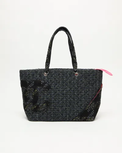 Pre-owned Chanel Tweed Cambon Tote Bag In Multi