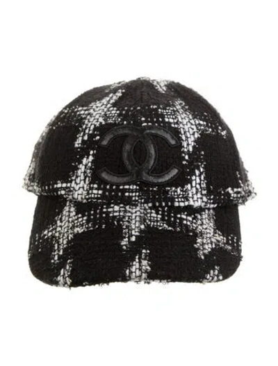 Pre-owned Chanel Tweed Cc Baseball Cap In Multi