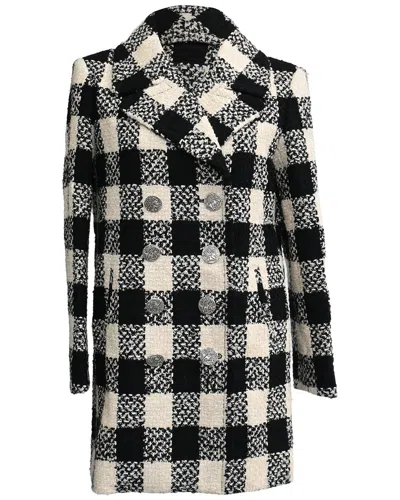 Pre-owned Chanel Tweed Checked Double-breasted Coat