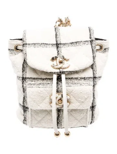 Pre-owned Chanel Tweed Duma Backpack In Multi