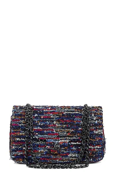 Pre-owned Chanel Tweed Flap Chain Shoulder Bag In Multi