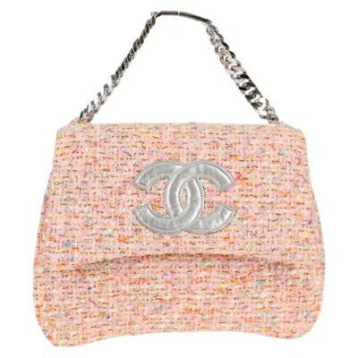 Pre-owned Chanel Tweed Handbag () In Pink