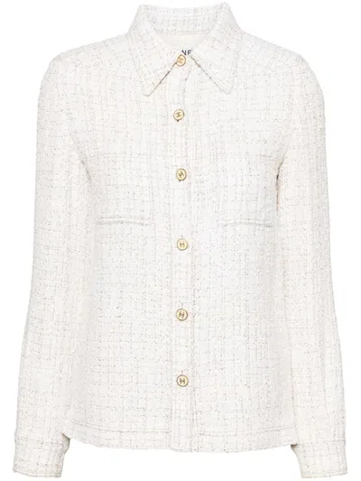 Pre-owned Chanel Tweed Jacket In White