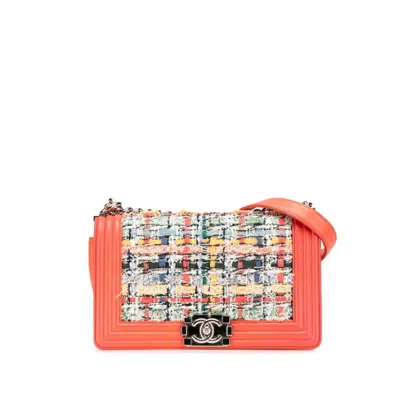 Pre-owned Chanel Tweed Leather Shoulder Bag () In Multi