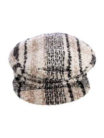 Pre-owned Chanel Tweed Newsboy Cap