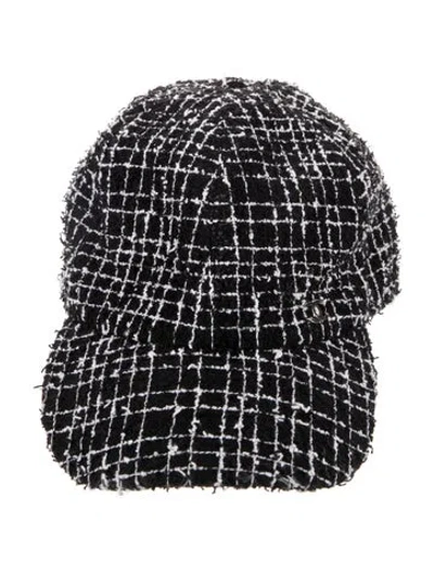 Pre-owned Chanel Tweed Patterned Baseball Cap In Multi