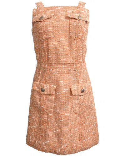 Pre-owned Chanel Tweed Pockets Accent Mini Dress, Size Fr 38 (authentic Pre-loved)