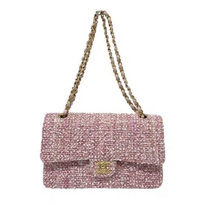 Pre-owned Chanel Tweed Shoulder Bag () In Pink