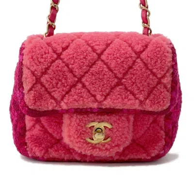 Pre-owned Chanel Tweed Shoulder Bag () In Pink