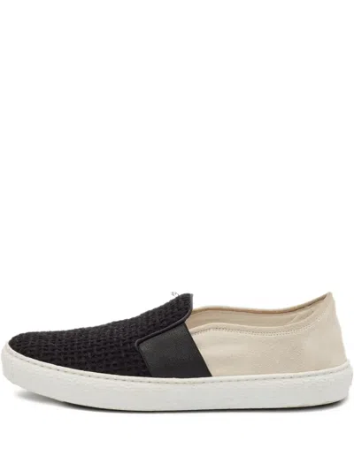 Pre-owned Chanel Tweed Slip-on Sneakers
