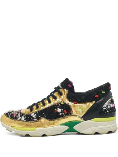 Pre-owned Chanel Tweed Sneakers