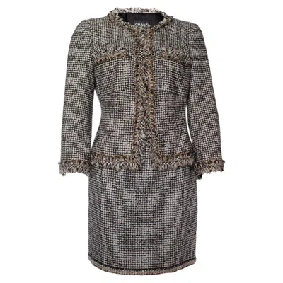 Pre-owned Chanel , Tweed Suit In Gray