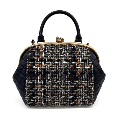 Pre-owned Chanel Tweed Tote And Shoulder Bag In Multi