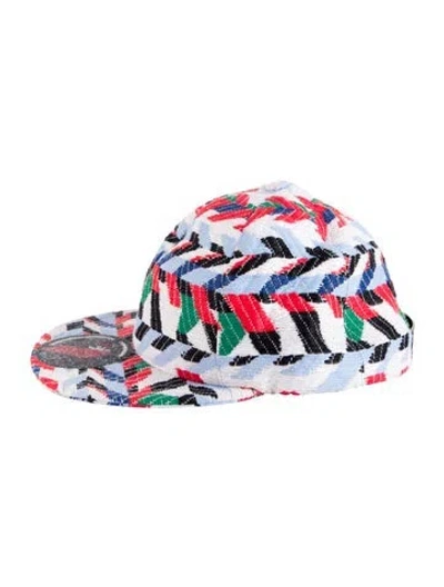 Pre-owned Chanel Tweed Woven Airline Cc Cap In Blue