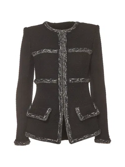 Pre-owned Chanel Tweed Zip-up Jacket In Black