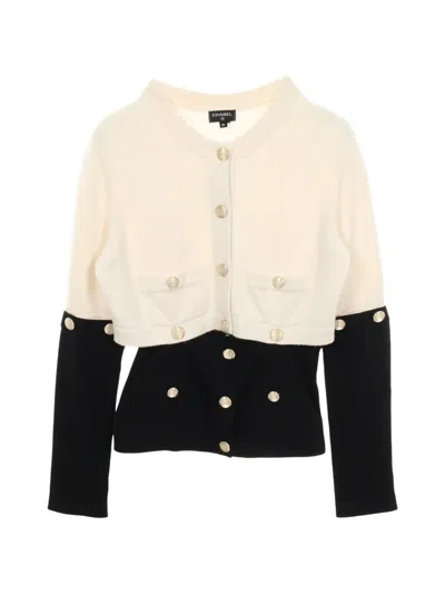 Pre-owned Chanel Two-tone Convertible Cardigan In Neutrals