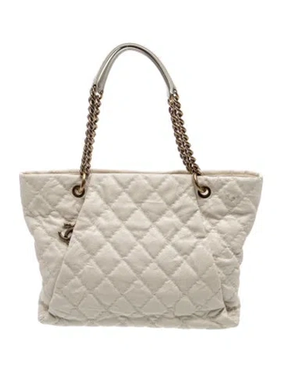Pre-owned Chanel Ultimate Stitch Tote In Neutral